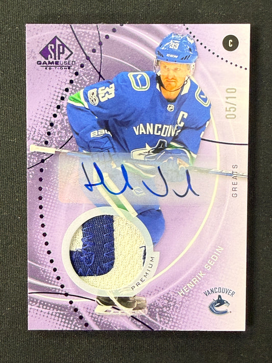 Henrik Sedin 25-26 SP Game Used 5/10