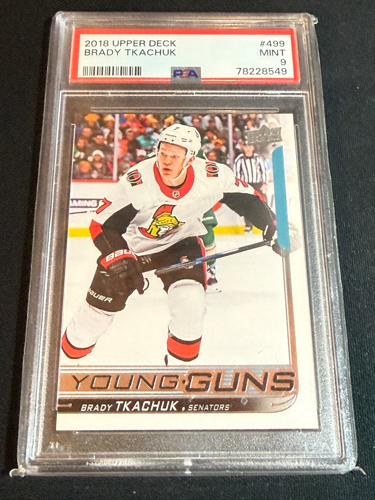 [PSA 9] Brady Tkachuk #499 Young Guns