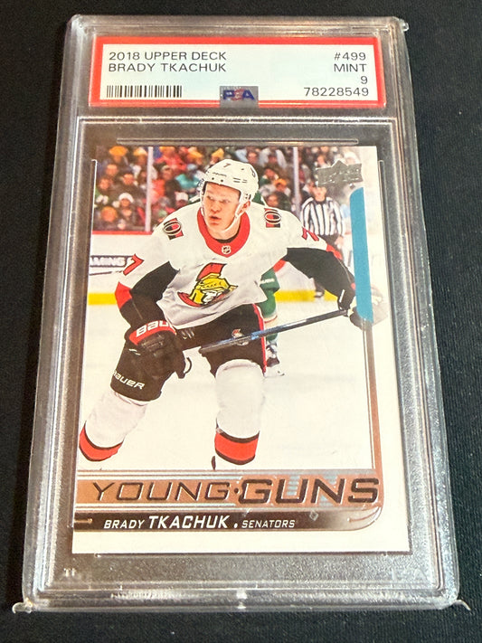 [PSA 9] Brady Tkachuk #499 Young Guns