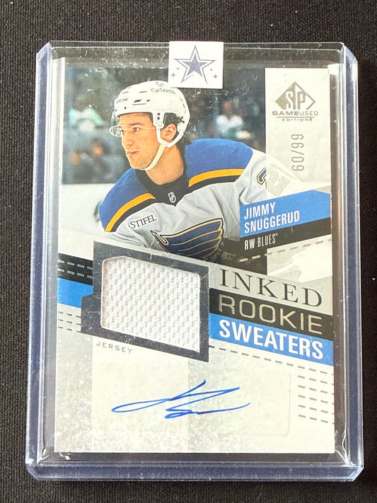 Jimmy Snuggerud #IRS-JS Inked Rookie Sweaters /99