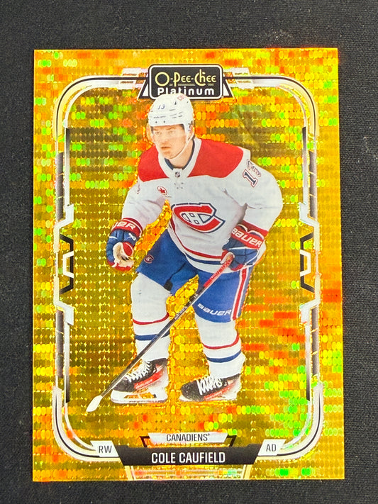 Cole Caufield #109 O-Pee-Chee Platinum [Seismic Gold] /50