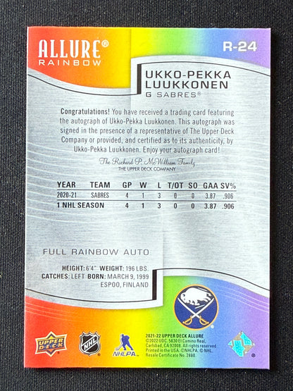 Ukko-Pekka Luukonen #R-24 Allure Rainbow [Full Rainbow Auto]