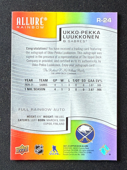 Ukko-Pekka Luukonen #R-24 Allure Rainbow [Full Rainbow Auto]