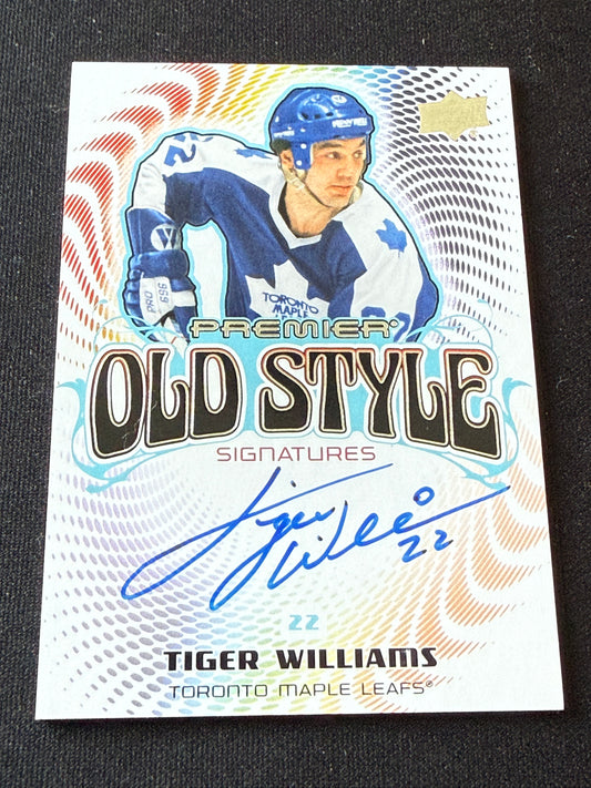 Tiger Williams #OS-TW Old Style Signatures