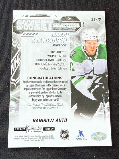 Logan Stankoven [RC] #SS-10 Sweet Selections [Rainbow Auto]