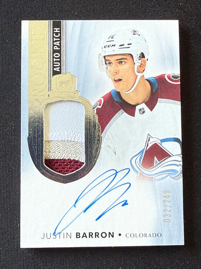 Justin Barron #185 Rookie Auto Patch /249