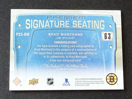 Brad Marchand #PSS-BM Signature Seating Auto