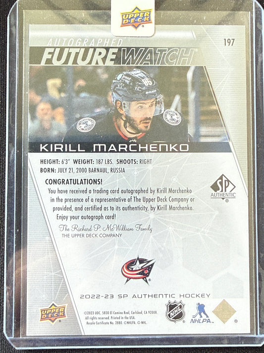 Kirill Marchenko #197 Future Watch Auto /999