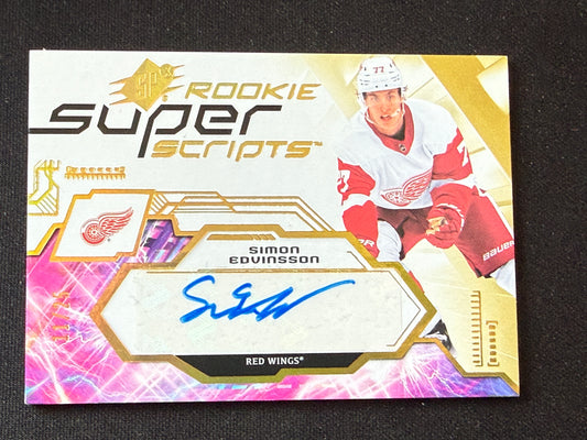 Simon Edvinsson #SSR-SE Rookie Super Scripts /25