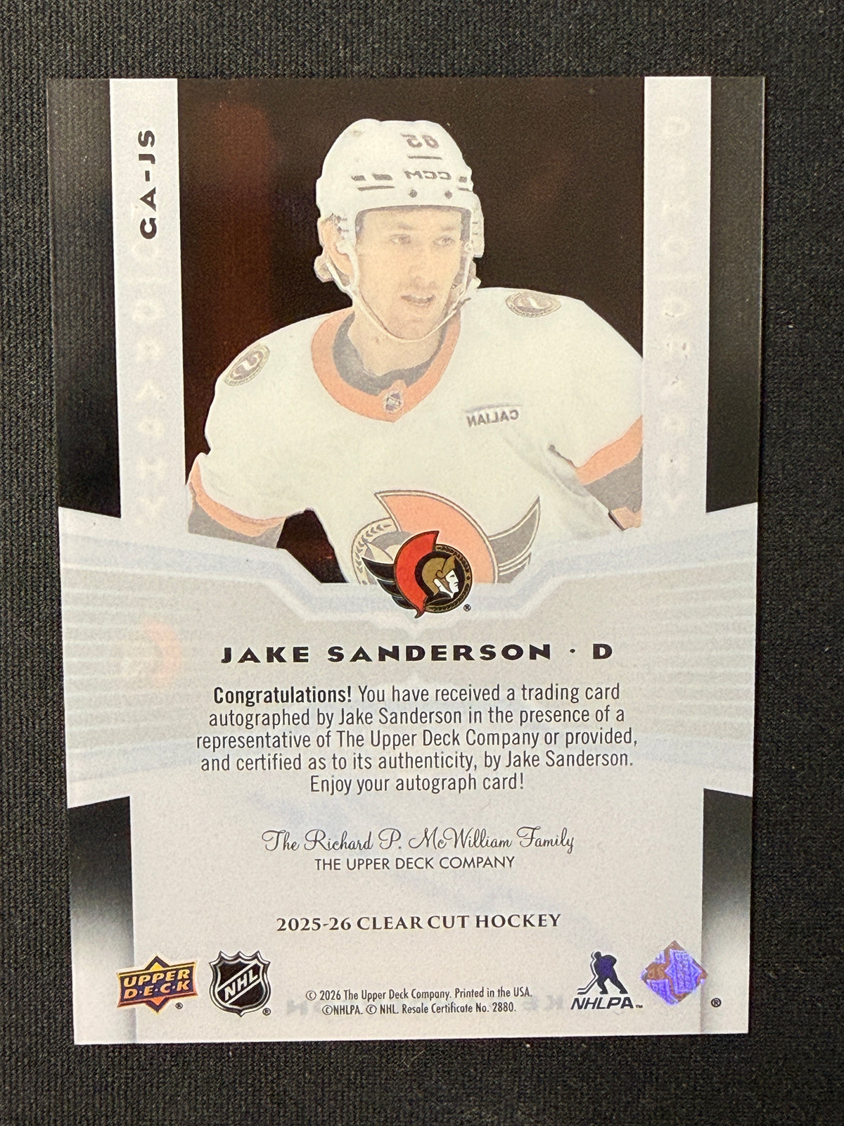 Jake Sanderson #GA-JS Gemography