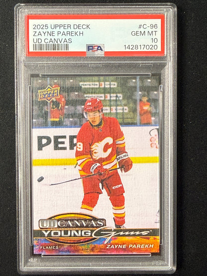 [PSA 10] Zayne Parekh #236 Young Guns UD Canvas