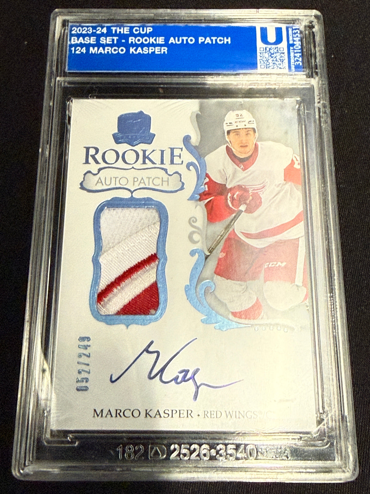 2023-24 The Cup Rookie Auto Patch Marco Kasper 052/249
