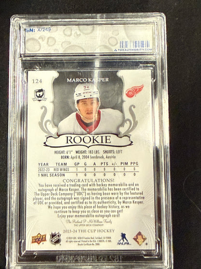 2023-24 The Cup Rookie Auto Patch Marco Kasper 052/249