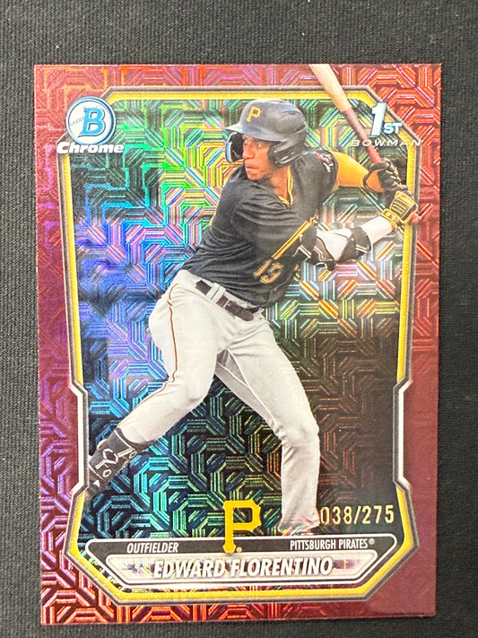Edward Florentino #BCP-82 Bowman Chrome Prospect [Burgundy Mojo Refractor] /275