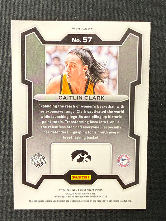 Caitlin Clark [RC] #57 Prizm Draft Picks [Silver]