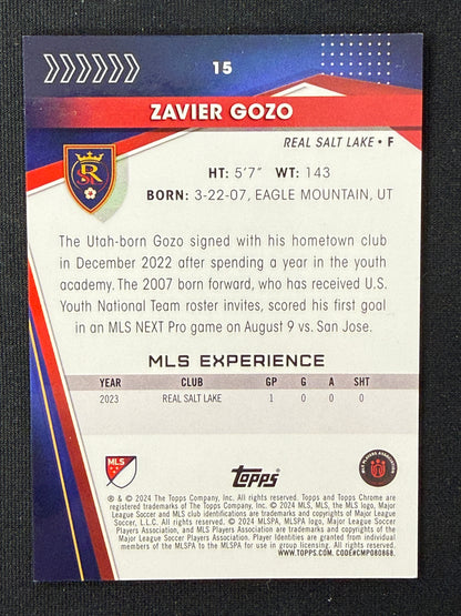 Zavier Gozo [RC] #15 Topps Chrome [Gold Sapphire] /50