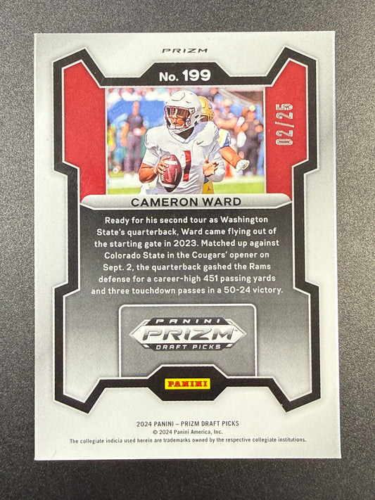 Cameron Ward #199 Rated Prospect [Green Pulsar] /25