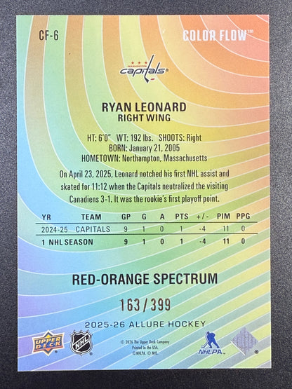 Ryan Leonard [RC] #CF-6 Colorflow [Red Orange Spectrum] /399