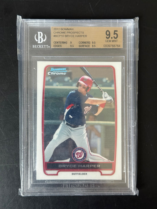 Bryce Harper Washington Nationals Bowman Chrome BGS 9.5 GEM MINT