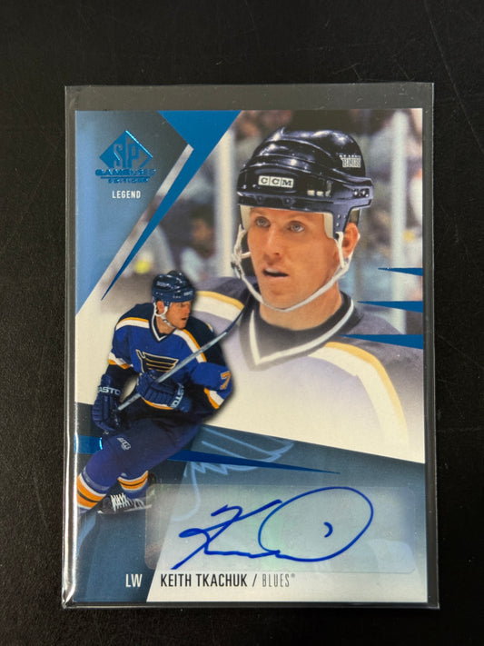 Keith Tkachuk SP Game Used Sticker Auto