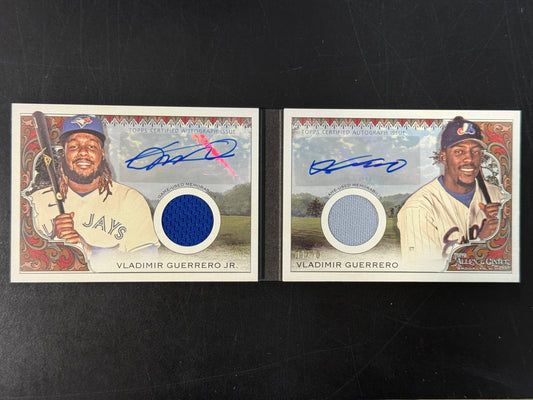 Vladamir Guerrero Jr and Sr. dual signed booklet