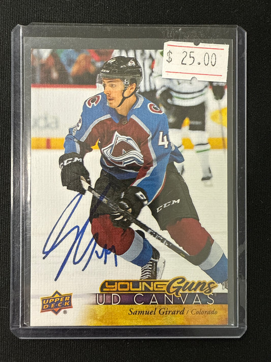 Samuel Girard #C239 Young Guns UD Canvas Autographed