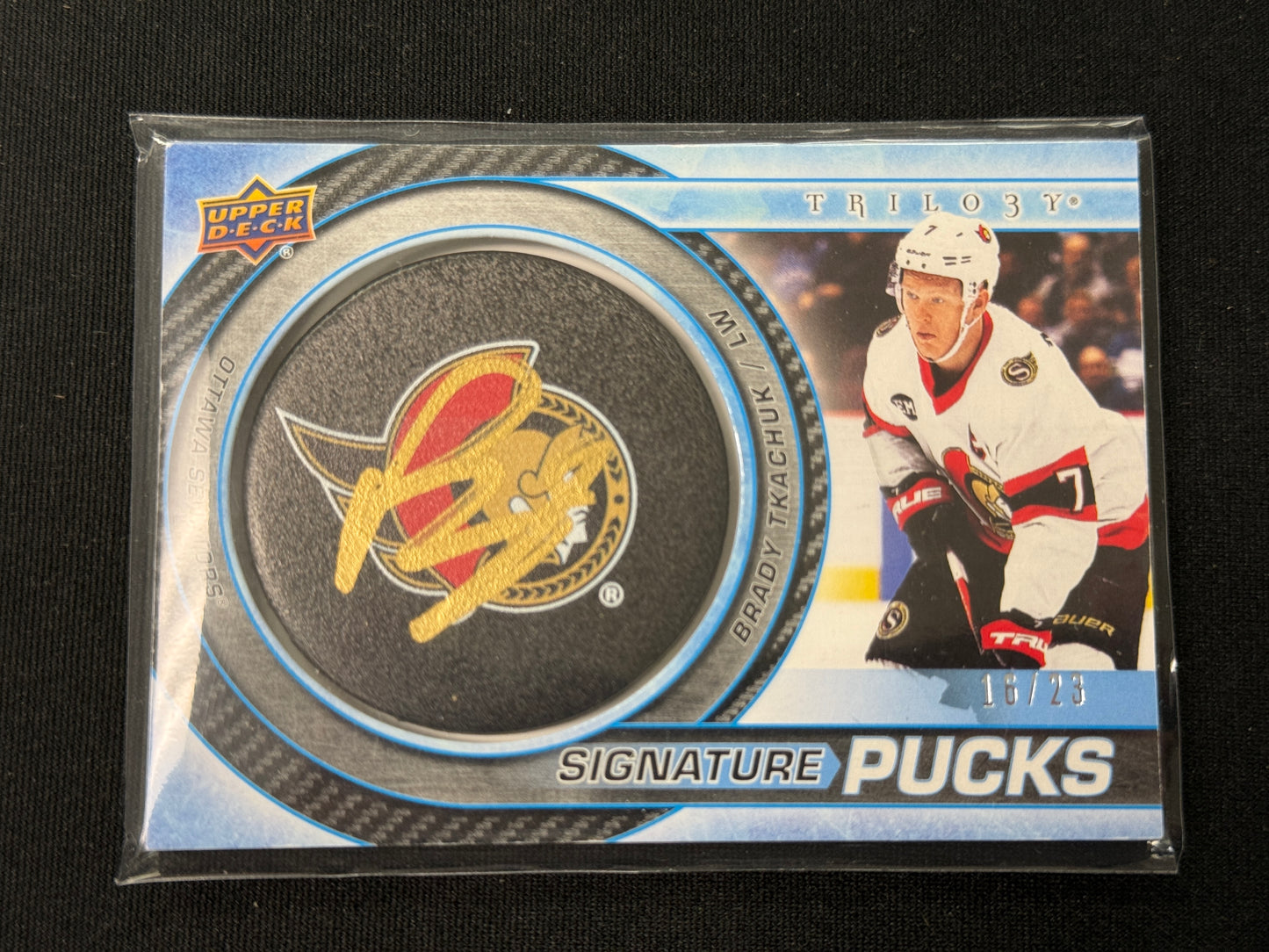 Brady Tkachuk Signature Pucks 16/23