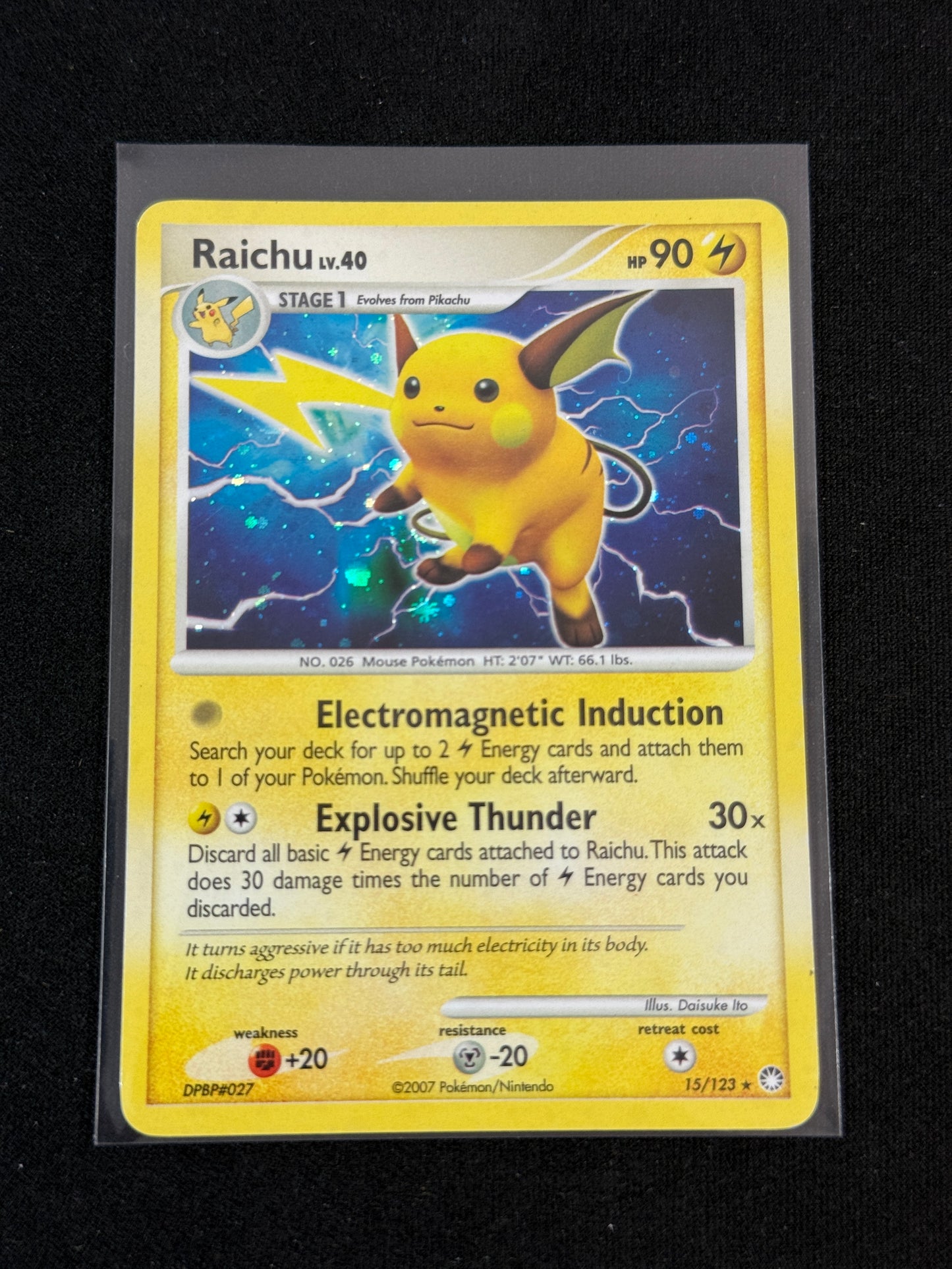 Raichu #15 Pokemon Mysterious Treasures