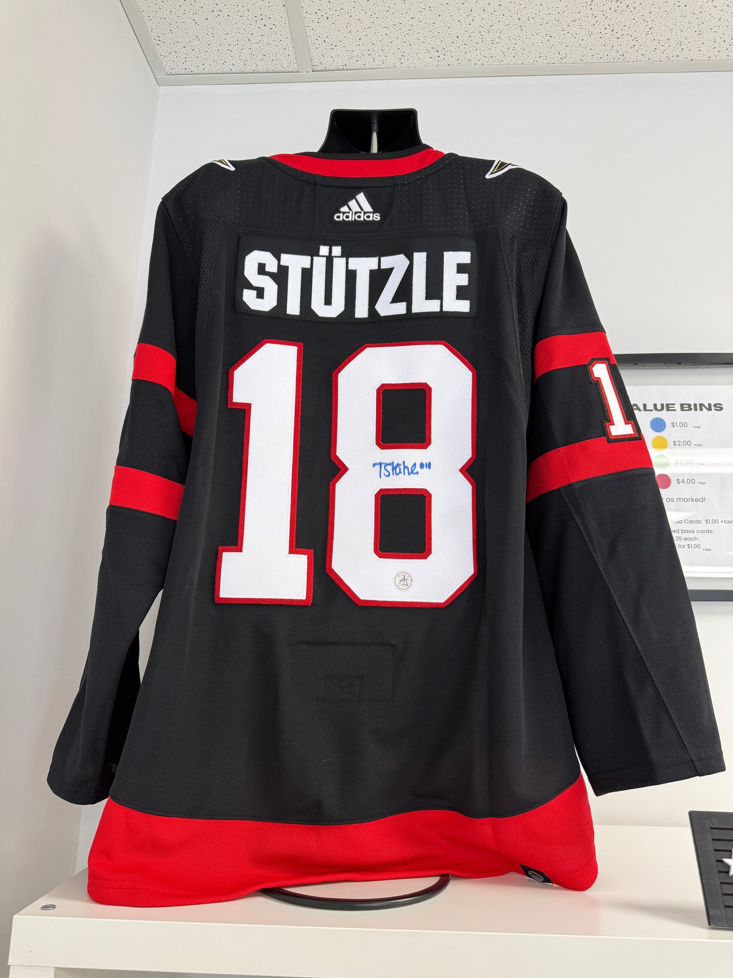 Tim Stutzle Signed Adidas jersey with AJ Sports Hologram COA