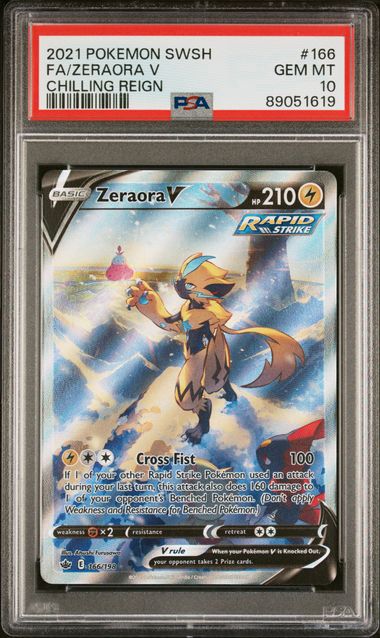 [PSA 10] Zeraora V #166 Chilling Reign