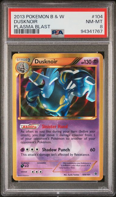 [PSA 8] Dusknoir #104 Plasma Blast