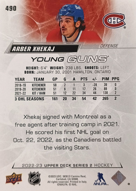 Arber Xhekaj #490 Young Guns