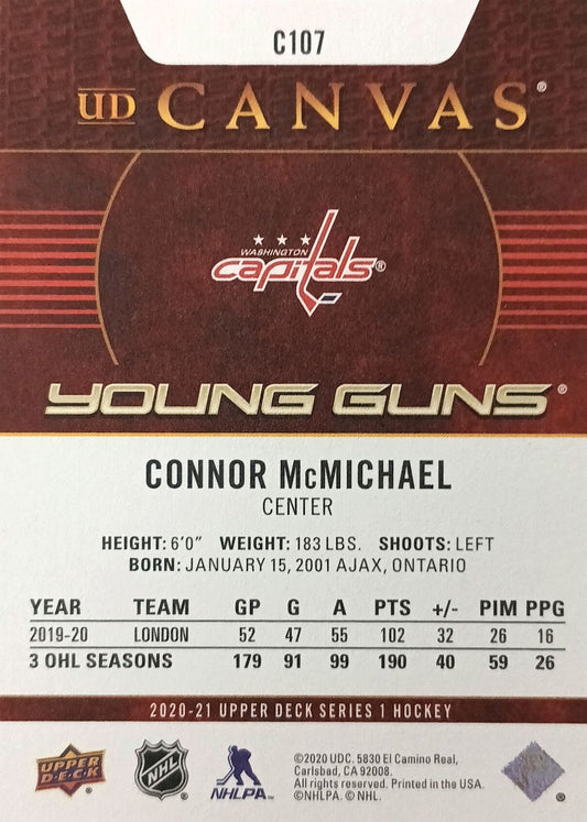 Connor McMichael #C107 UD Canvas Young Guns