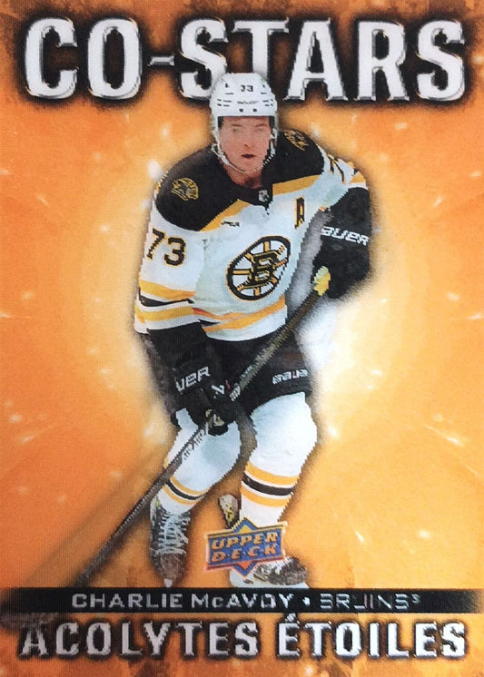 David Pastrnak / Charlie McAvoy #CO-5 Tim Horton's CO-STARS