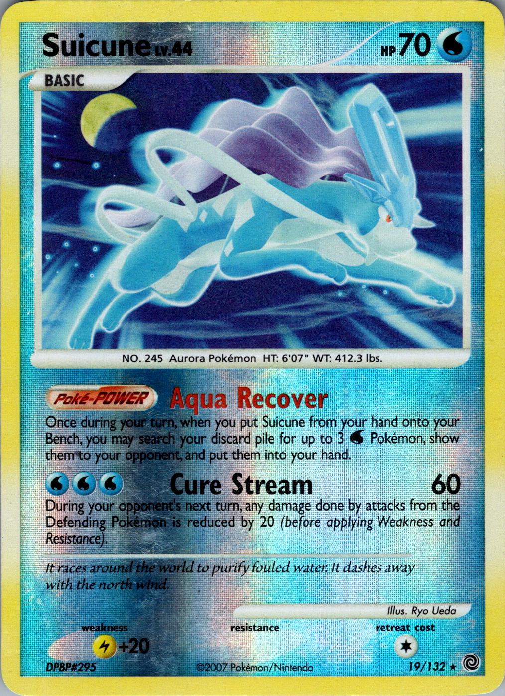 Suicune Lv. 44 [Reverse Holo] #19 Secret Wonders