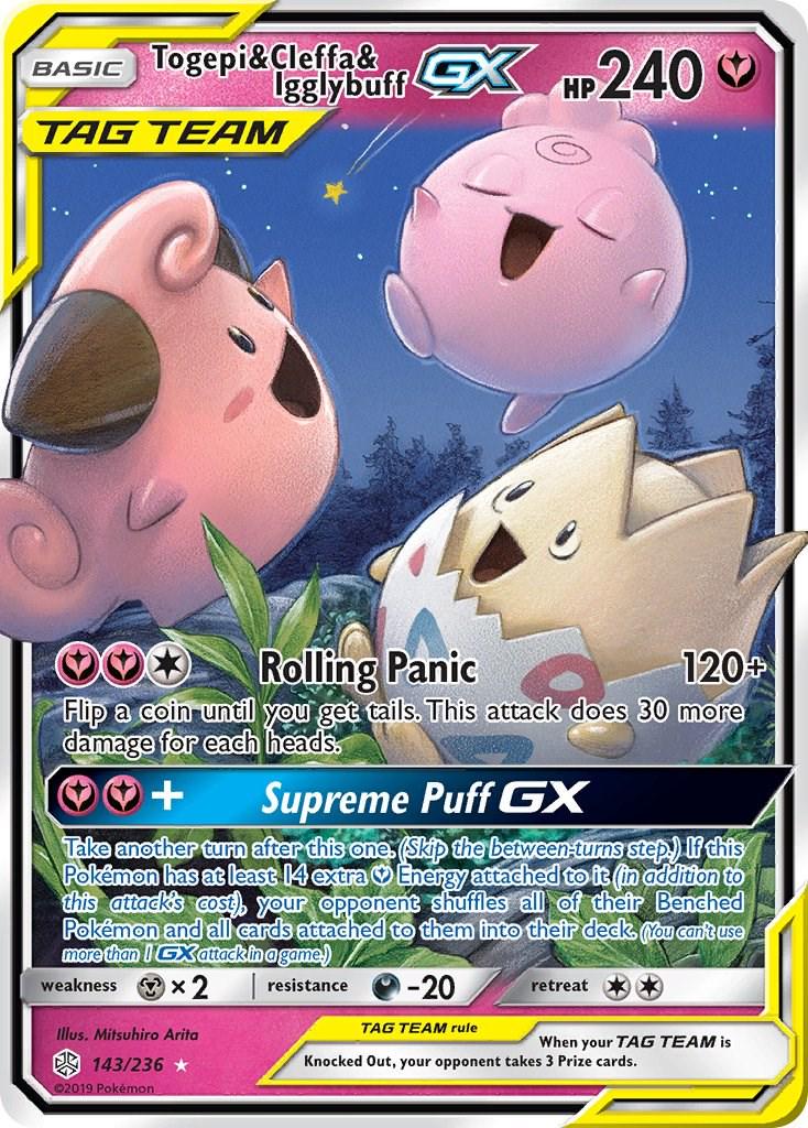 Togepi & Cleffa & Igglybuff GX #143 Cosmic Eclipse