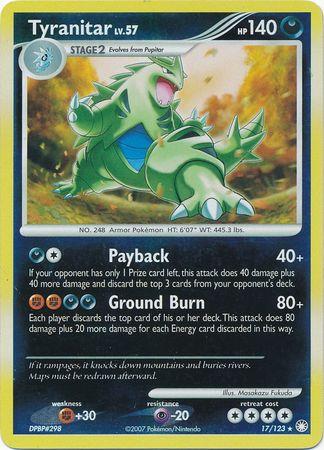 Tyranitar Lv. 57 #17 Mysterious Treasures [Reverse Holo]