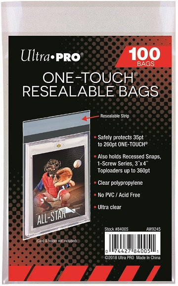Ultra-PRO One-Touch Resealable Bags (100 count)