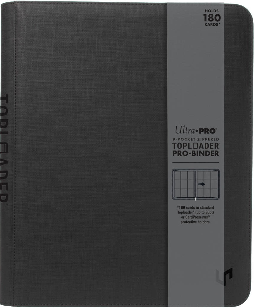 Ultra-PRO 9-Pocket Zippered Toploader Premium Pro Binder - Holds 180 Cards