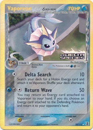 Vaporeon [Delta, Stamp] #18 Pokemon Delta Species