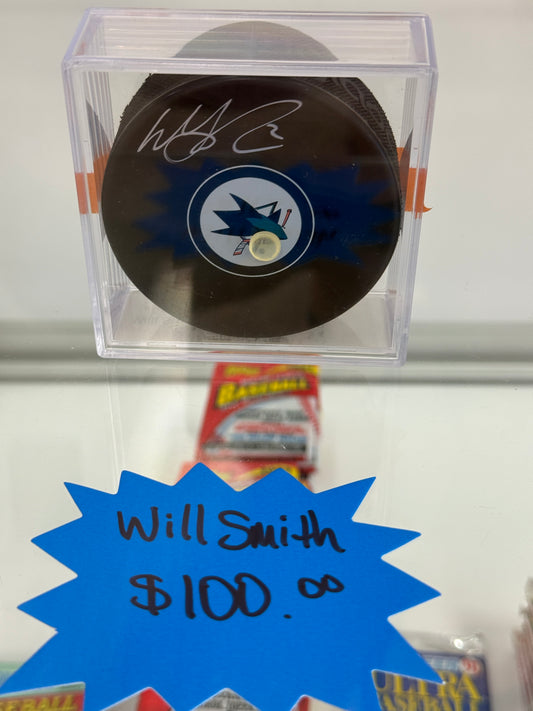 Will Smith Autographed San Jose Sharks Puck