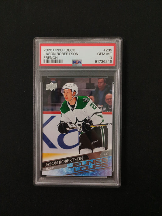 [PSA 10] Jason Robertson #235 2020-21 Upper Deck French Jeunes Loups Series 1 Hockey