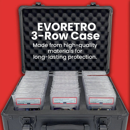EVORETRO Graded Card Storage Case - 3-Row Case