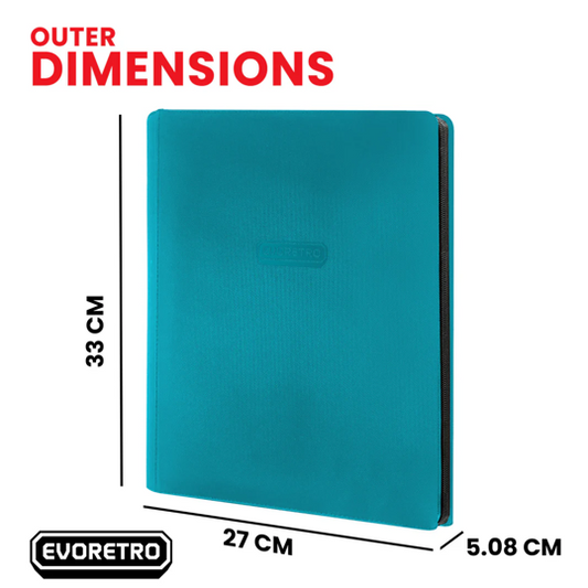 EVORETRO 9 Pocket Card Binder - Zipper Close