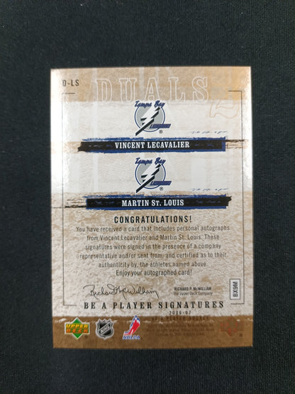 Vincent Lecavalier & Martin St. Louis 06-07 Be a player Signatures
