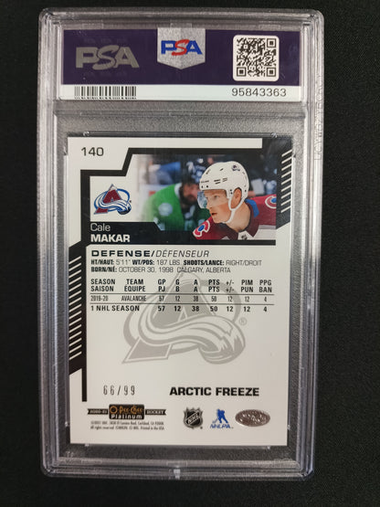 [PSA 10] 66/99 | Cale Makar #140 O Pee CHEE Platinum [Arctic Freeze]