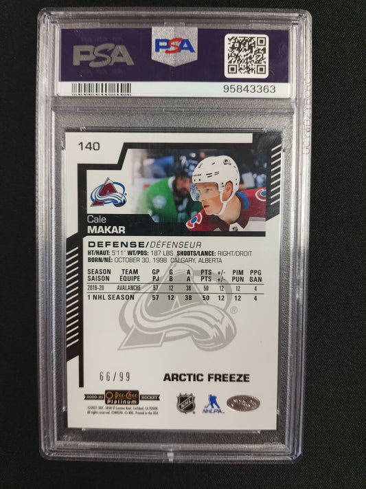 [PSA 10] Cale Makar #140 O-Pee-CHEE Platinum [Arctic Freeze] /99