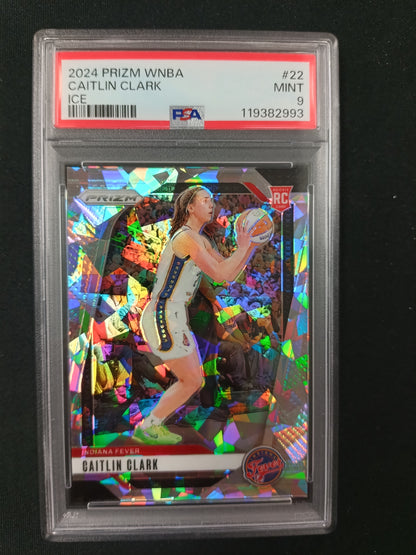 [PSA 9] Caitlin Clark [RC] #22 Prizm 2024 [Ice]