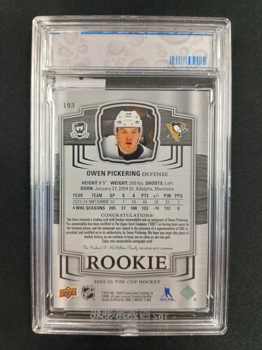 2024-25 The Cup Rookie Auto Patch Owen Pickering #193