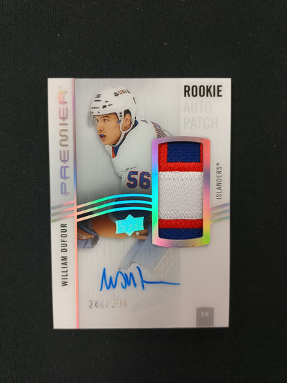 244/249 | William Dufour #AR-WD Rookie Auto Patch